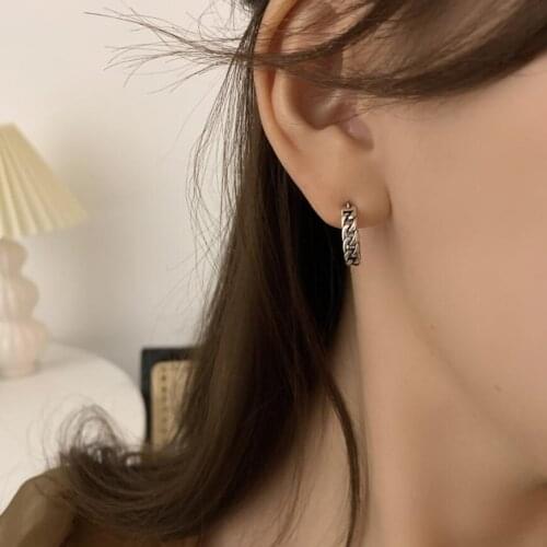 Round Chain Hoop Buckle Earrings For Women Mothers Day Party Gifts Net Hot Trend Hip Hop Fine Jewellery 616