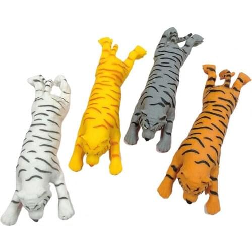 Small Decompression Toy Lovely Cartoon Elastic Stress Relief Tiger Squeeze Toy for Children Gift