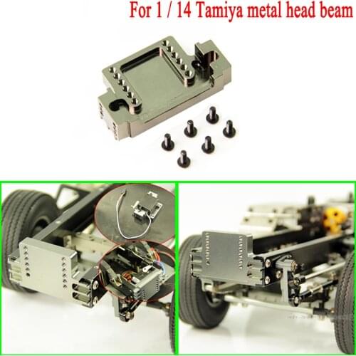 Metal Front Cross Member Head Beam for 1/14 Tamiya RC Truck Car SCANIA R730 VOLVO FH12 FH16 ACTROS 1851 AROCS 3363 MAN TGX Diy