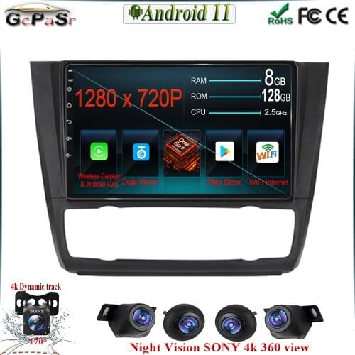 Android 11 DSP Chip CARPLAY Car Auto GPS Radio Multimedia player Stereo for BMW 120 E87 E88 E82 E81 I20 With BT WIFI Bluetooth