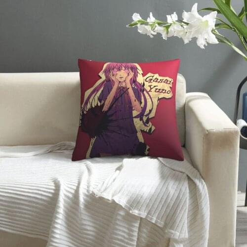 Yuno Gasai pillowcase printed cushion cover sofa waist pillow pillow cover