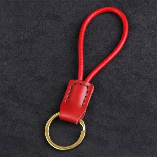 Wholesale Handmade Vintage Leather Diy Mens Classic Designer Keychain Keyring For Key Holder Bag Charm Gift Ideas Online Sale