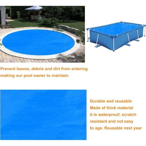360 X190cm Swimming Pool Cover Rectangular Solar Summer Waterproof Pool Tub Dust Outdoor Tarpaulin Bubble Blanket Accessory