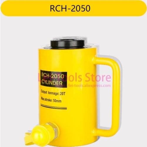 Hollow Hydraulic Cylinder RCH-2050 Hydraulic Jack with Tonnage of 20T, Work Travel of 50mm