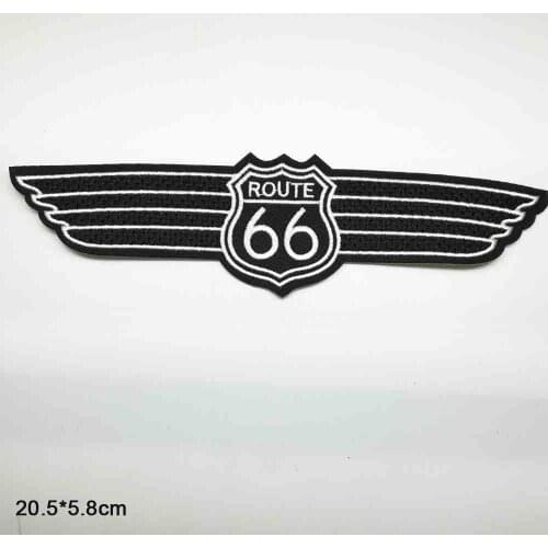 Route 66 Iron On Embroidered Clothes Patches For Clothing Stickers Garment Wholesale