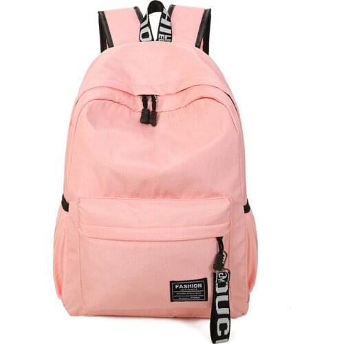 New Women Backpack Solid Color Travel Bag Backpack Female Waterproof Nylon School Bags Bagpack Rucksack Plecak mochila feminina