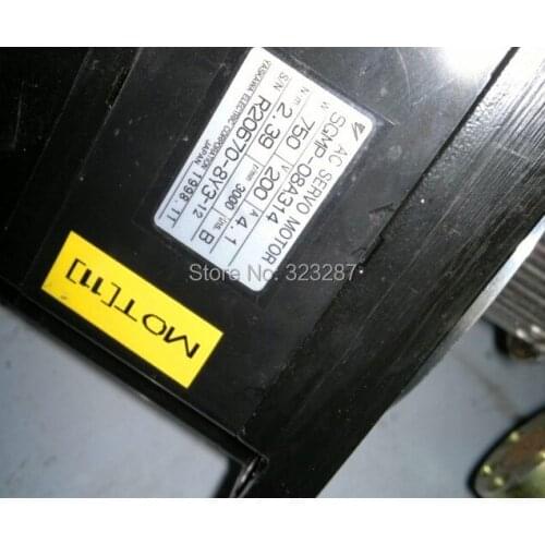 AC Servo Motor SGMP-08A312 / SGMP-08A314S / SGMP-08A314 Used & Tested Working