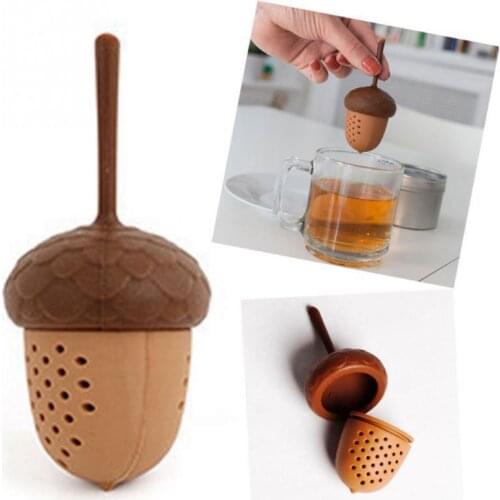 1 PC Silicone Herbal Filter Acorn Shape Tea Tools Kitchen Accessories Tea Bag Strainer Tea Infuser Gadgets Teaware