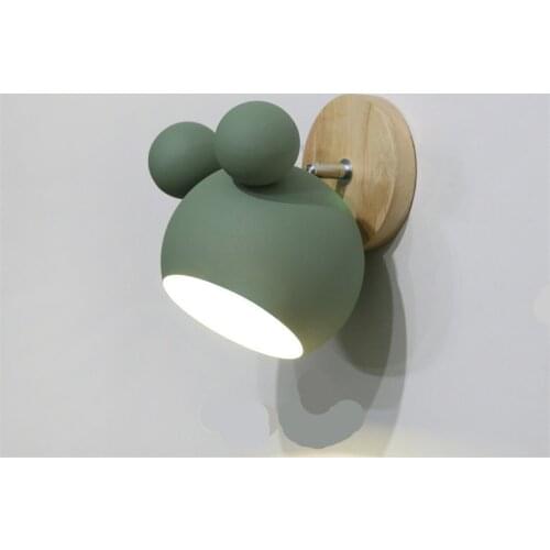 Nordic Bedroom Bedside Lamp Aisle Corridor Lamp Wall Lamp Iron Cute Childrens Room Wall Night Light Home Art Decoration Light