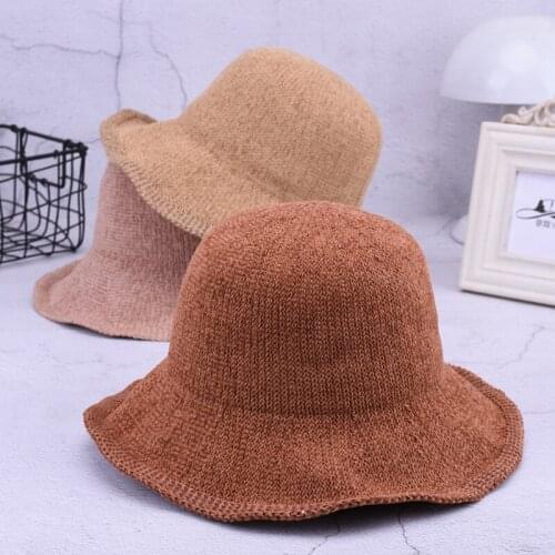 WeMe Cotton and Linen Sunshade Cap Fmale Autumn and Winter Knitted Pot Cap Foldable Literary Hat