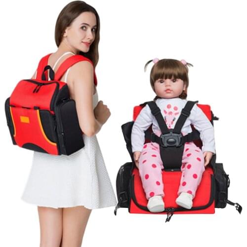 Double Shoulder Mummy Bag Multi-function Large-capacity Dining Chair Cushion Baby Out Portable Seated Stool Mummy Bag