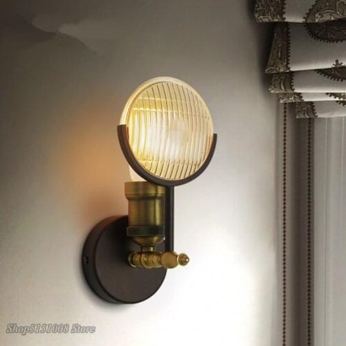 Glass LED Wall Lamp Modern Sconce Led Bedroom Wall Light Fixture for Home Decor Nordic Foyer Living Room Corridor Luminaire E27