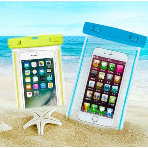 Luminous Waterproof Case Bag for Phone Waterproof Bag Swimming Cover Underwater Phone Pouch Case 5.5 for iPhone Seaside Vacation