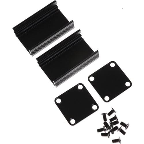 1Set Enclosure Electronic Project Case For PCB Extruded Aluminum Box Black Color 40x25x25mm