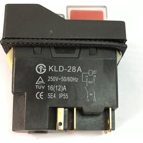 1PC AC250V 16A Waterproof Electromagnetic Push Button switch 4/5Pin KJD17 KLD-28ACK-21 220-240V protection Starter Safety Switch