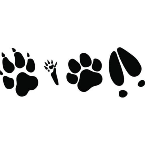 17.8*6.2CM Marauders Map Paw Print Decal Personality Funny Creative Car Sticker Black/Silver C6-1126