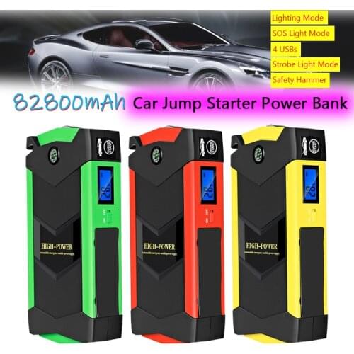 Car Battery Charger Jump Starter with Air Inflator 82800mAh Portable Car Jump Starter 12V 600A Universal Car Mobile Power Bank