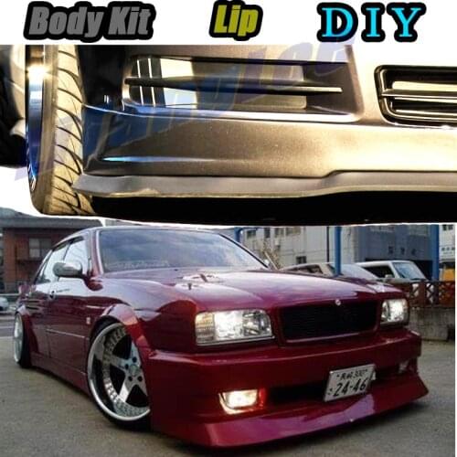 Car Bumper Lip Front Spoiler Skirt Deflector For Mitsubishi Dignity S43A BHGY51 Tune Car Modified Body Kit VIP Hella Flush Lips