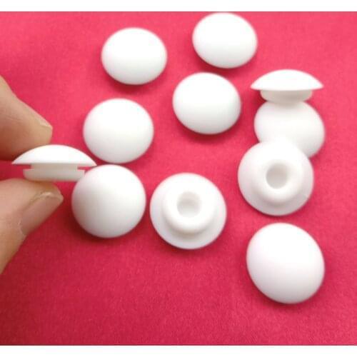 White / Black Snap-on Hole Plugs Silicone Rubber Blanking End Caps Pipe Tube Inserts Seal Stopper 9.5mm