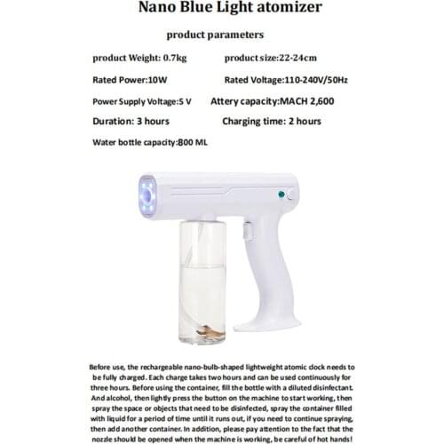 Cordless Atomization Sanitizer Sprayer Fogger Spray Home Office