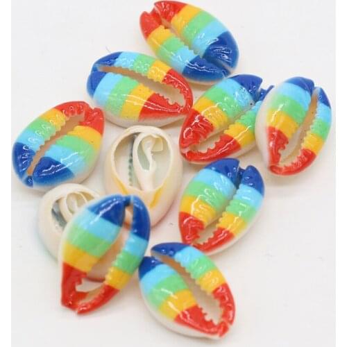 10pcs/lot Natural Freshwater Colors Shell Fashion Conch Shell Loose Beads for Making Jewerly Accessories Size 14x18-16x20mm