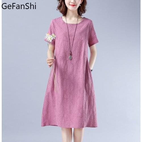 Однотонные летние платья GeFanShi China At AliExpress