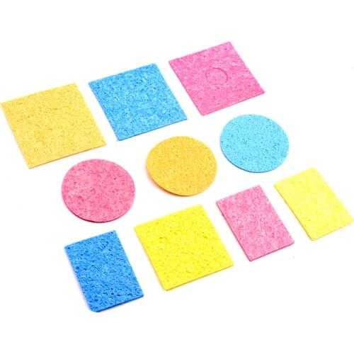 10PCS Clean Tool High Temperature Enduring Condense Electric Solder Welding Soldering Iron Tip Cleaning Sponge