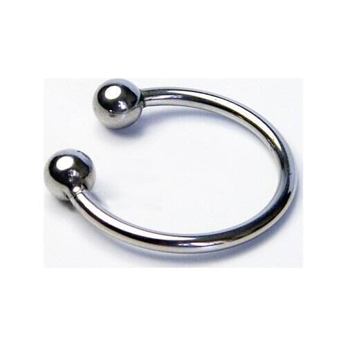 Double Beads Stainless Steel Cock Rings / Dildo Ring / Time Delay Penis Ring Erotic Sex Products For Man