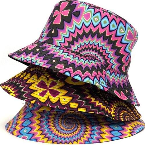 Fashion Summer Reversible Bucket Hats Men Women Fisherman Hat Boho Sun Hat Outdoor Panama Hat Hip Hop Cap