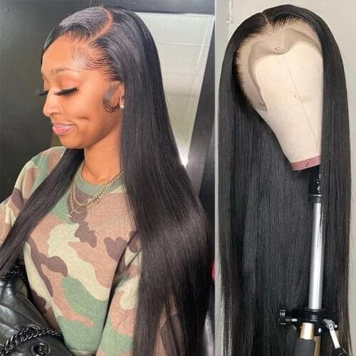 Brazilian Straight Lace Front Human Hair Wigs 4x4 Lace Closure Wigs For Women 13x4 Lace Frontal Wigs 180% Density ABBY Hair Sale