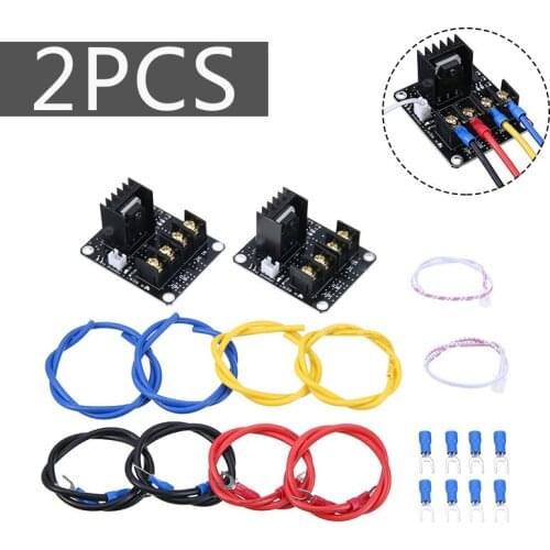 Mayitr 2pcs 3D Printer Heated Bed Power Expansion Module Upgrade 25A High Current Load Boards for ANET A8