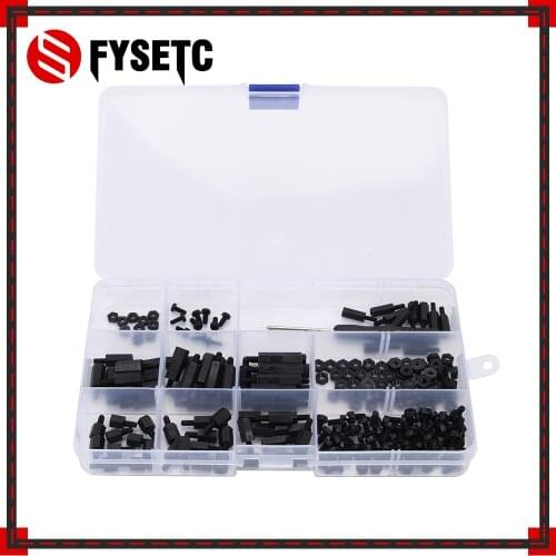 2Sets 210Pcs Assorted M3 M2.5 Nylon Screws Nut Standoffs Spacers For Arduino Raspberry Pi DIY Aircraft FPV RC Drone PC Mods