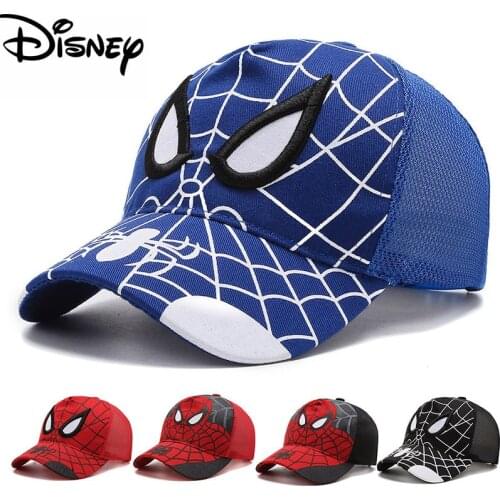 Disney Marvel Spiderman Adjustable Childrens Hip Hop Baseball Cap Boys and Girls Casual Fashion Outdoor Sports Sun Hat