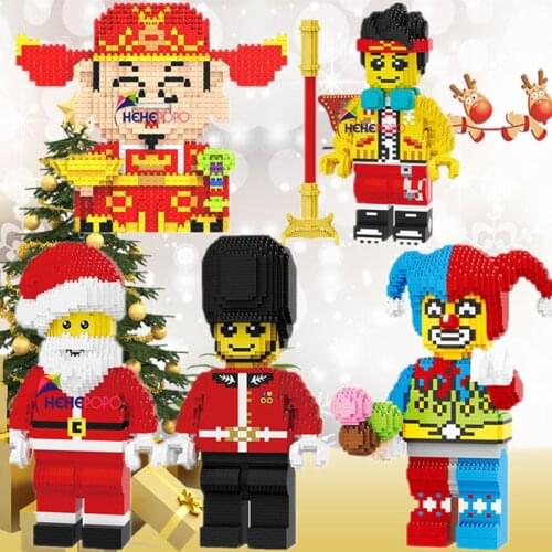 Balody Assembly Mini Blocks Cartoon Building Auspicious Cute Clown Model Educational Blocks Fun Joker Brinquedo Toy for Children