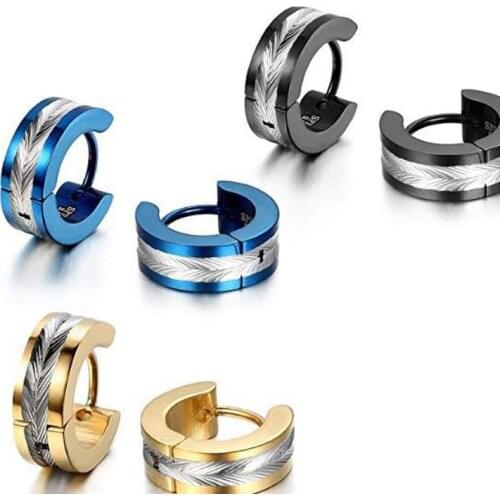 HipHop Earring Ear StudTitanium Steel for Men Punk Accessories for Women Korean Wholesale 60pcs Free Shipping Fashion Jewelry