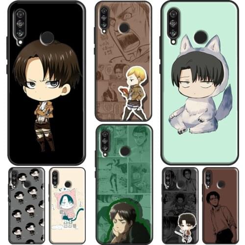Levi Attack On Titan Silicone Case For Huawei P30 P40 P20 Lite Mate 10 20 Pro P Smart 2019 Z 2021 Phone Cover