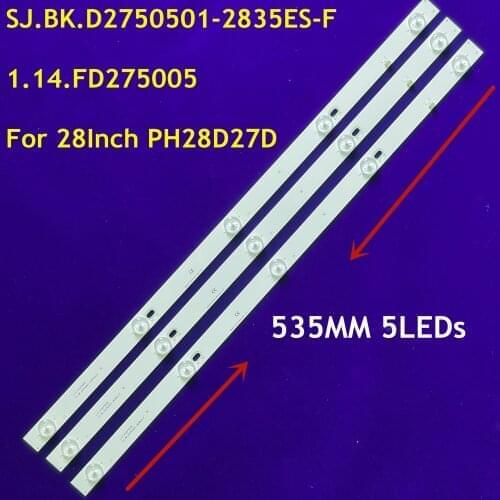 30PCS 28inch led backlight strip pefect replacement for Philco Ph28d27d Juc7.820.00153326 1.14.FD275005 SJ.BK.D2750501-2835ES-F