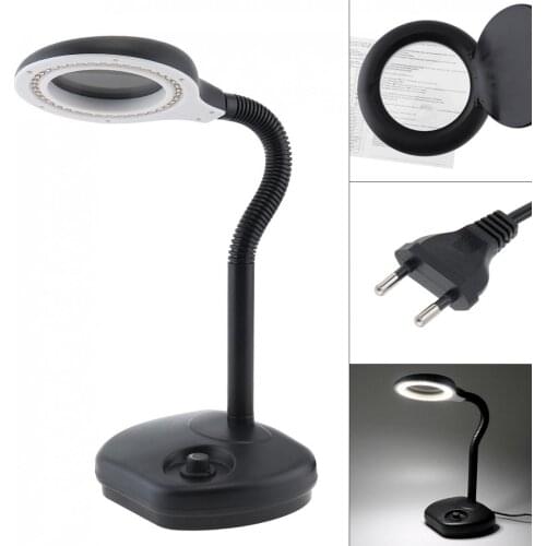 Table Light Wlks-308 110V 220V 18W Magnifying Light Brightness Desk Lamp 5X 10X 40 LED Lighting Dimmer for Reading Working Study