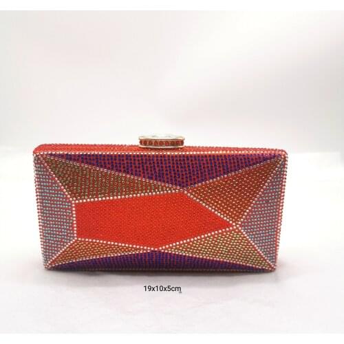 XIYUAN New Arrival Colorful Crystal Clutch Bag Women Evening Purse Diamond Best Design Party Shoulder Bag Handbag Mini Clutches