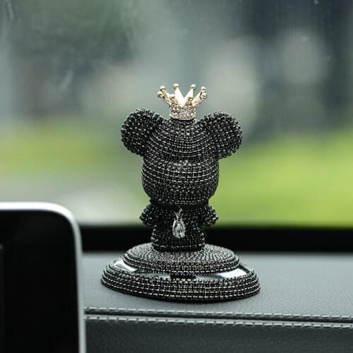 Creative Car Accessories Cartoon Car Decoration Diamond-studded Violent Bear Car Fragrance Big Head Bear Perfume Seat