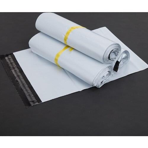 100Pcs/ Lot Self Adhesive White Poly Mailer Mailing Packing Bag Express Courier Pouch Post Envelope Package Plastic Mailers Bag