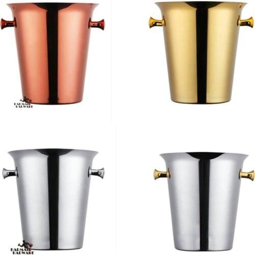 2L/4L European Style Stainless Steel Ice Bucket Wine Champagne Wine Chiller Wine Bottle Cooler Beer Chiller Ice Barrel