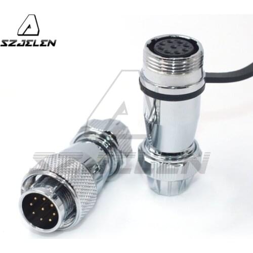 WF16 9pin Pair Industrial electrical cable connector 9pin socket and plug,LED light device connector,Power connector male female