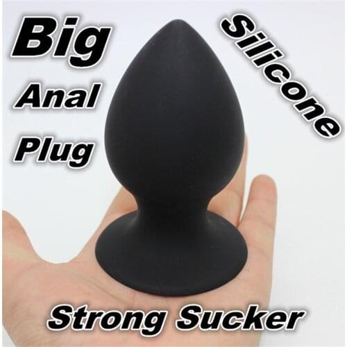 Sex Products For Adult 10*5cm Big Butt Plug Silicone Anal Plug Strong Sucker Anal Sex Toys Waterproof Anus Massager
