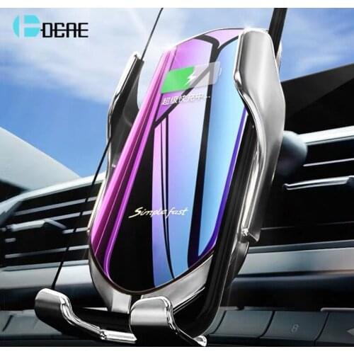 DCAE Car Air Vent Mount Qi Wireless Charger For iPhone 11 Pro XS Max XR X 8 Samsung S10 S9 S8 10W Fast Charging Car Phone Holder