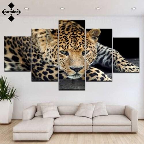 Frameless Leopard Printing Hd Picture Wall Poster Wild Animals Poster and Print for Home Interior Decor Modern Wall Art Painting