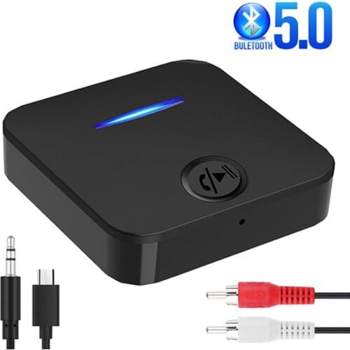 2021 Bluetooth Receiver Transmitter 5.0 Audio 3.5mm AUX Jack Stereo Wireless Adapter Handsfree Call Mic For TV PC Headphone