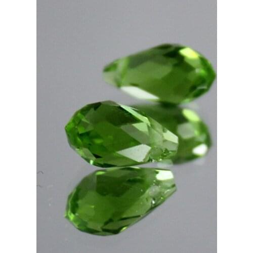 50pcs 6x12MM Clear Oval Faceted Czech Crystal Beads With Hole Briolette Teardrop Glass Beads For Jewelry Making DIY