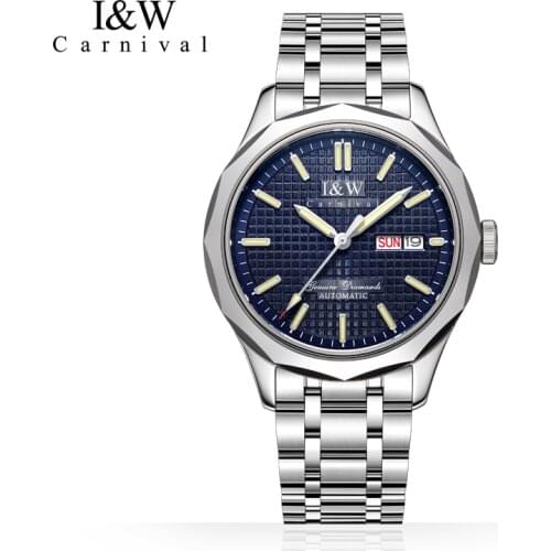Carnival Brand Business Watch Man Fashion Luxury Waterproof Luminous Calendar Automatic Mechanical Wristwatch Relogio Masculino