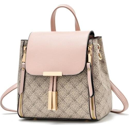 For teenager girls stone sequined female preppy style small backpack 2022 new Women backpack leather school bags